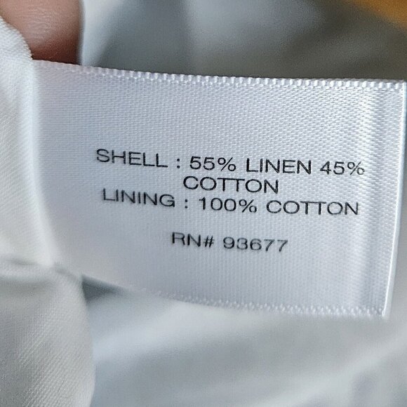 Marilyn Monroe Linen Blend Blue White Floral Adjustable Strap Sundress 12 - Picture 9 of 9